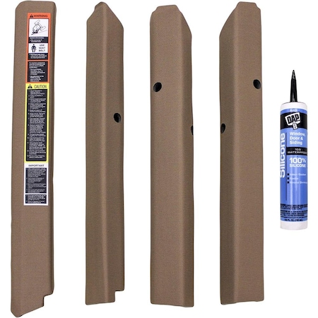 Aftermarket AMSS4152 Qwik Fit Corner Post Kit, Brown Vinyl AMSS4152-ABL